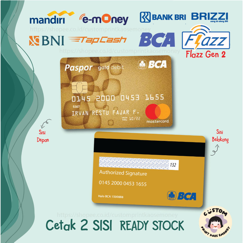 KARTU E MONEY E TOLL KREDIT CARD GOLD DEBIT BCA KEREN MANDIRI EMONEY BNI TAPCASH BRI BRIZZI FLAZZ BC