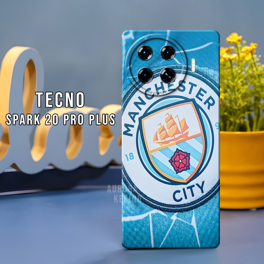 Case TECNO SPARK 20 PRO PLUS Terbaru - Aurora Fashion Case Club Bola Manchester City {MCI58} - Softc