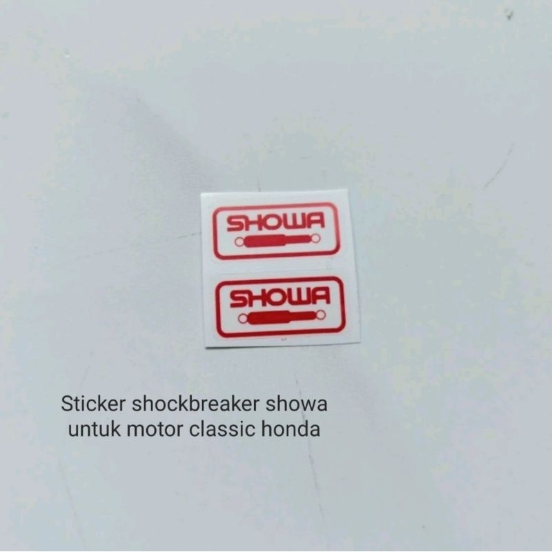 STICKER STIKER LABEL SHOCK SHOCKBREAKER DEPAN BELAKANG SHOWA UNTUK SEMUA MOTOR CLASSIC HONDA