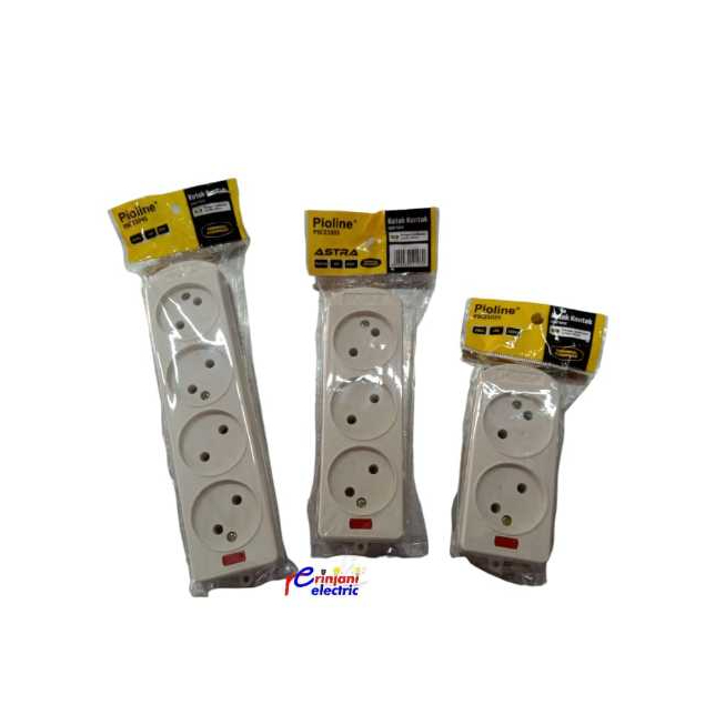 Stop Kontak Tipis / Stop Kontak GEPENG PIOLINE 2,3,4 LUBANG