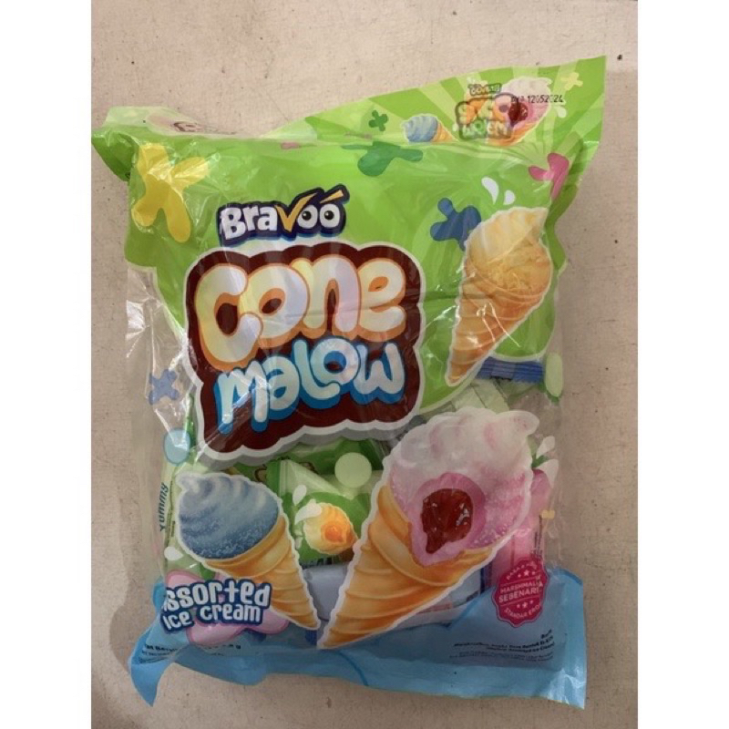 

Bravoo cone mallow pack isi 24/ Silkys Marshmallow pack isi 24