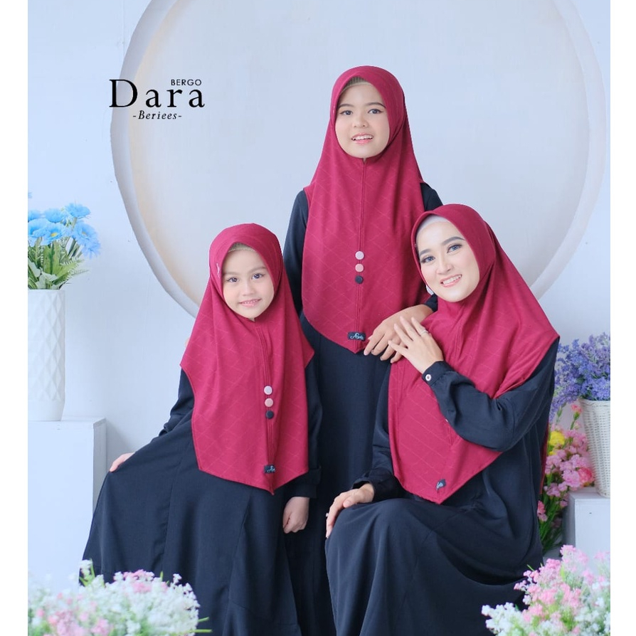 Dara Series Hijab Terbaru Jilbab Anak & Dewasa Hijab Couple Bahan Jersey Lembut By Azamka Hijab