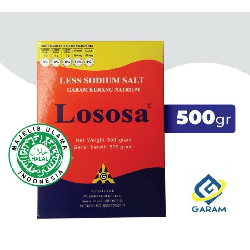 

GARAM LOSOSA 500 GRAM GARAM KURANG NATRIUM ORIGINAL 100% UNTUK HIPERTENSI