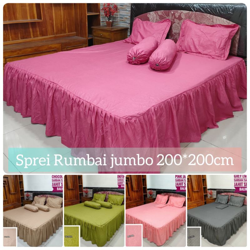 SPREI RUMBAI EMBOS POLOS JUMBO 200*200cm HALUS&LEMBUT TERMURAH