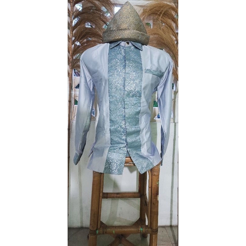 BAJU PRIA MELAYU KOMBINASI SONGKET