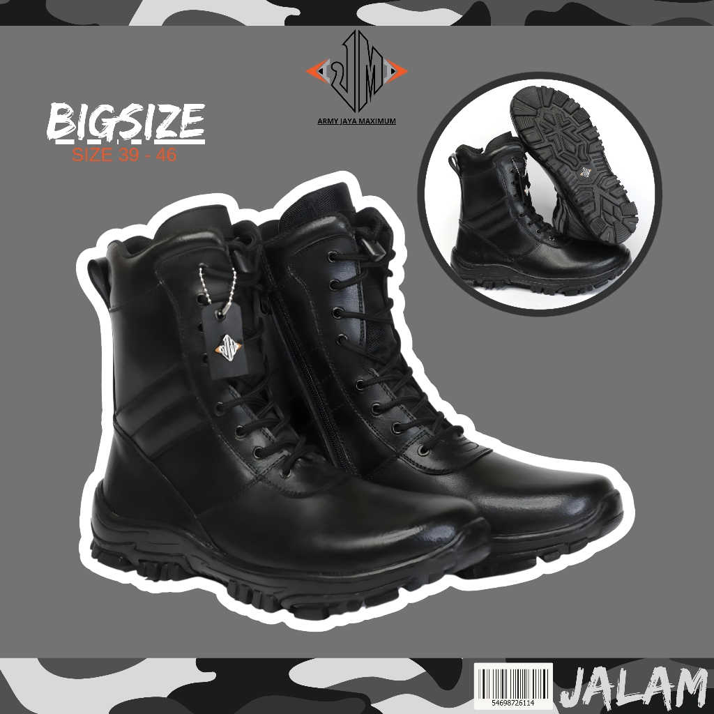 Sepatu Jumbo Dinas PDL Pria PDLT Big Size Model Jatah TNI Dinas Lapangan Security Satpam Linmas Kuli