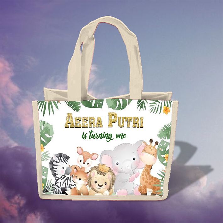 

Tas Ultah Goodie Bag Custom Souvenir Ulang Tahun Aqiqah Kartun Anak Lucu tema animals