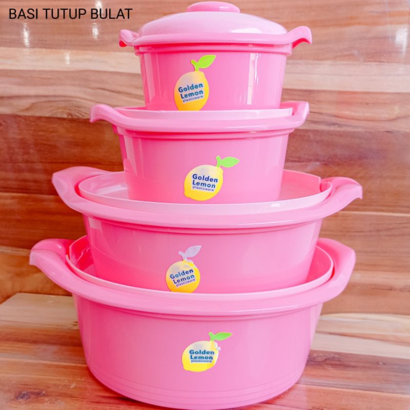 BASI TUTUP BULAT PLASTIK PINK GOLDEN SUNKIST BTBK 190 (2496) BTBK 191 (2465) BTBT 192 (2470) BASI TT