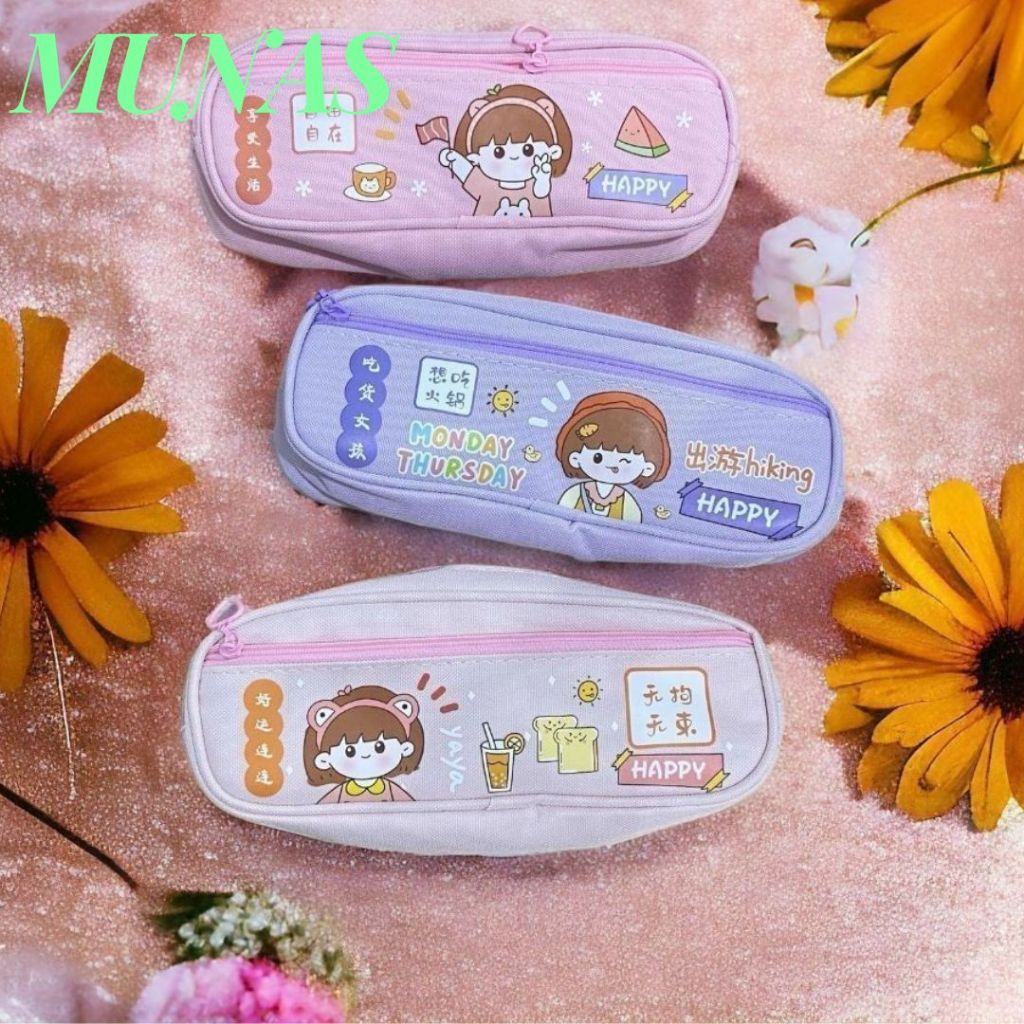 

MUNAS Tempat Pensil 2 Resleting Karakter Kartun Kapasitas Besar Kotak Pensil Anak Perempuan Tempat Pensil Lucu Kotak Pensil Serbaguna Tempat Alat Tulis Perlengkapan Sekolah Dua Sisi Resleting