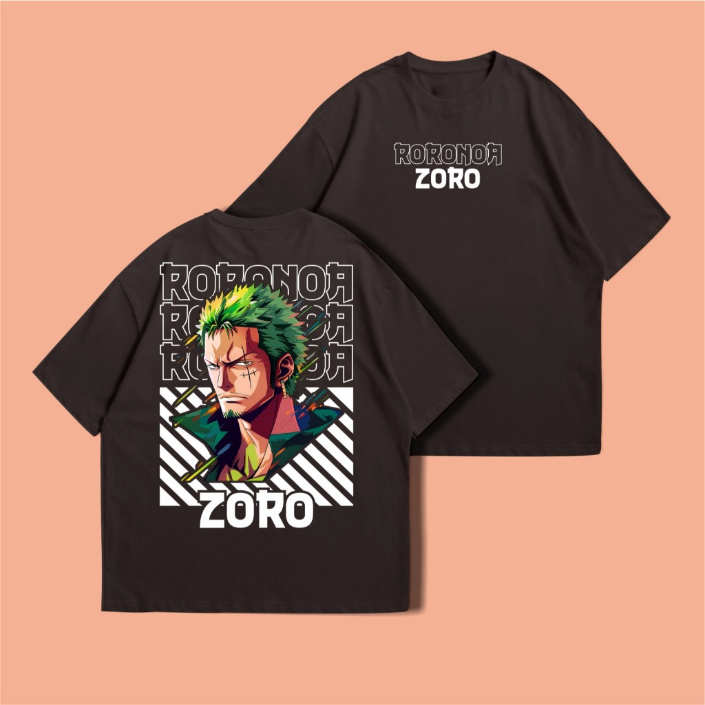 KAOS Anime Zoro One Piece Hitam