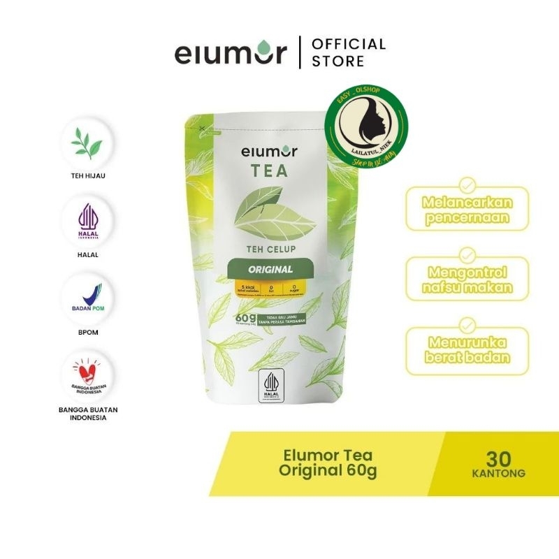 

Elumor Tea Original 60gr/Teh rendah kalori/pelangsing/pelancar BAB