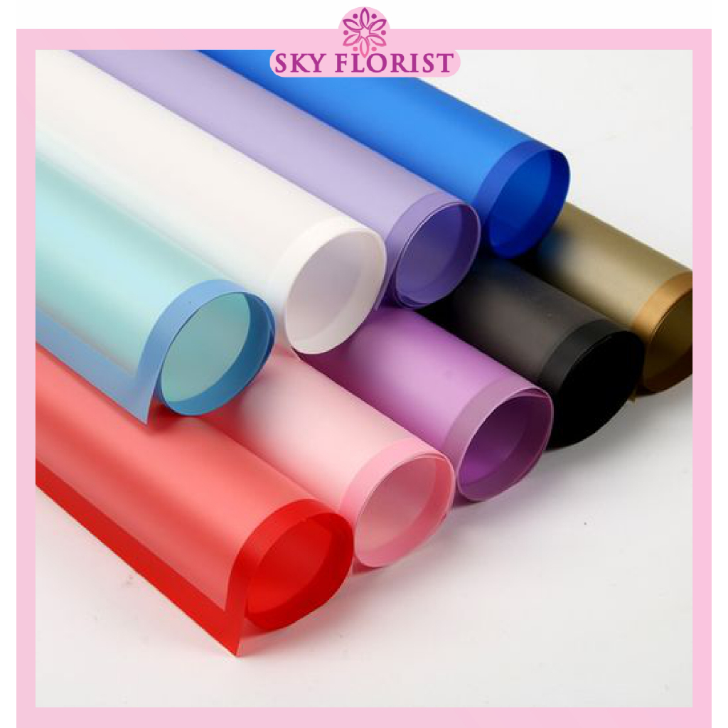 

Flower Wrapping Paper Transparan List Kertas Buket Bunga Korea Cellophane KB05