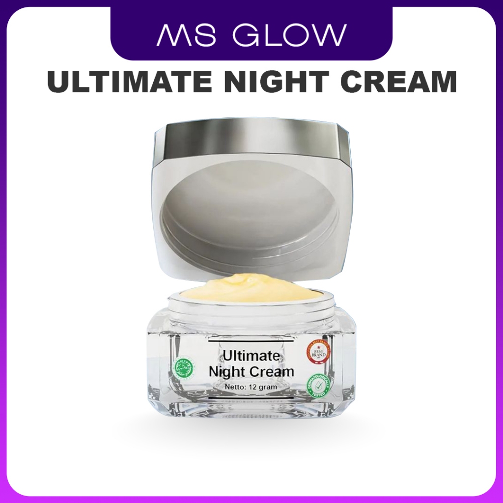 Ms Glow Night Krim Ultimate Krim Flek hitam MS Glow Pelembab untuk kulit flex hitam