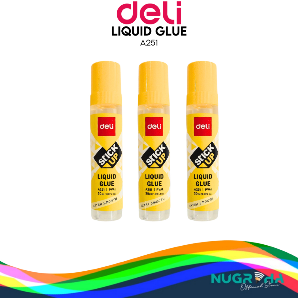 

Deli Liquid Glue / Lem Kertas / Lem Cair Bening Perekatan Kuat - EA251 30mL