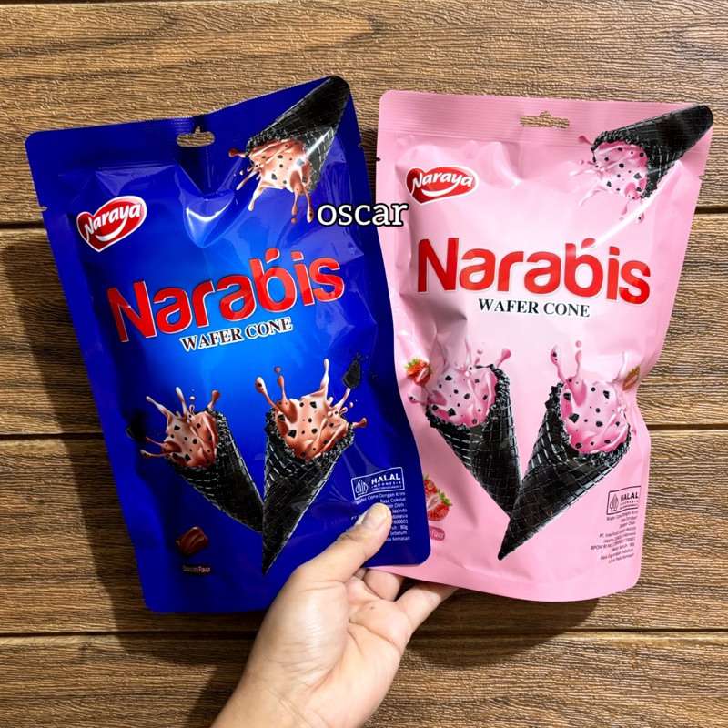 

Narabis Wafer Cone 80g Coklat/strawberry cream halal