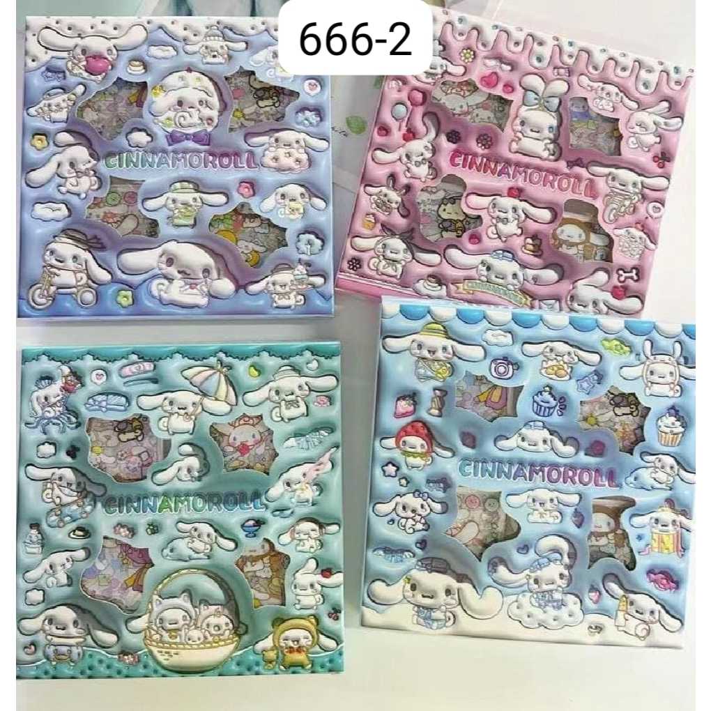 

STICKER LUCU SANRIO KARAKTER CINNAMOROLL ISI 100 LEMBAR PER BOX