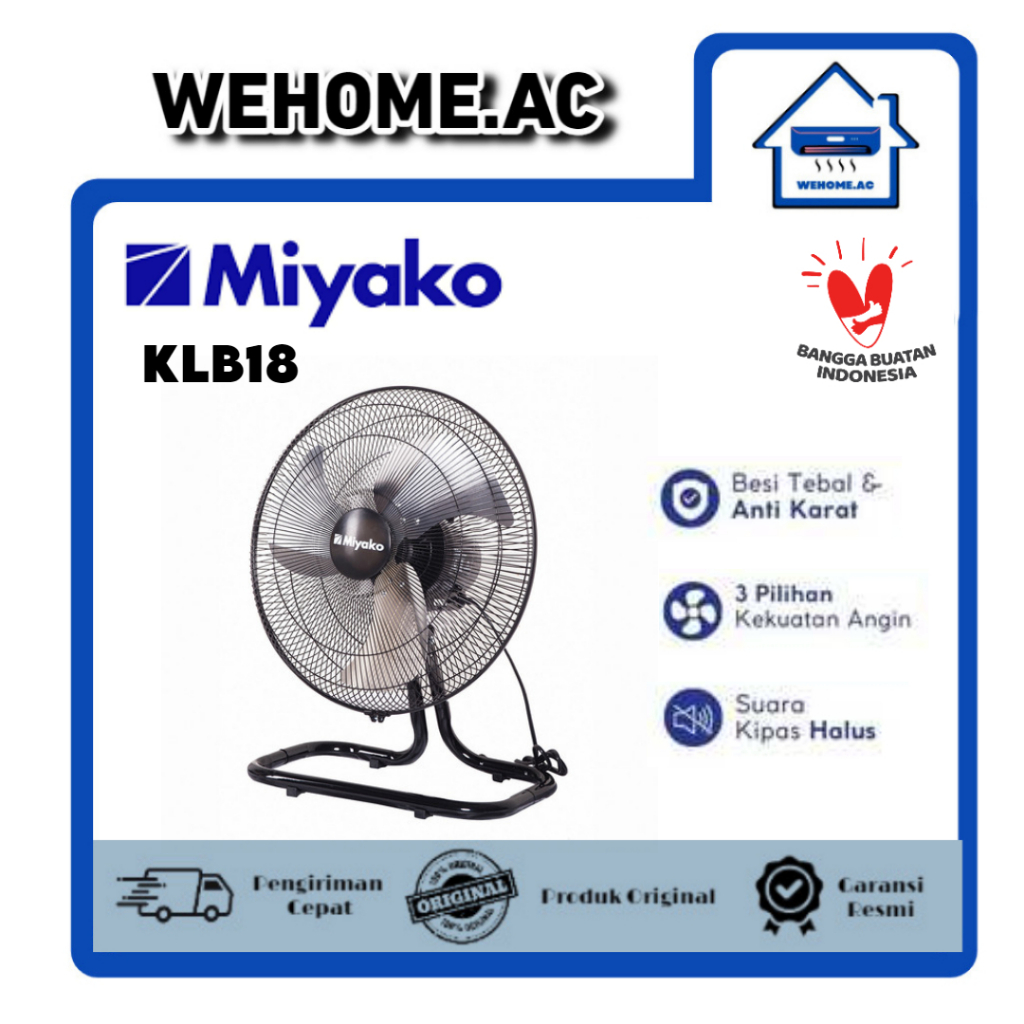 Kipas Miyako Duduk KLB18 Besi Kipas Angin Miyako 18 Inch Desk Fan Miyako