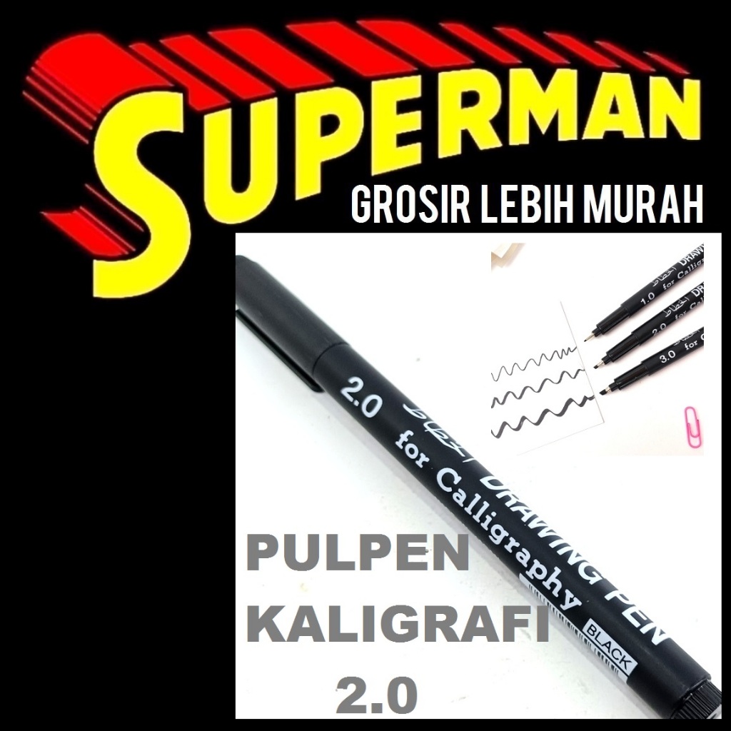 

(4H) PULPEN KALIGRAFI bolpen spidol kaligraphy 2.0 merek random superman jogja supermanjogja