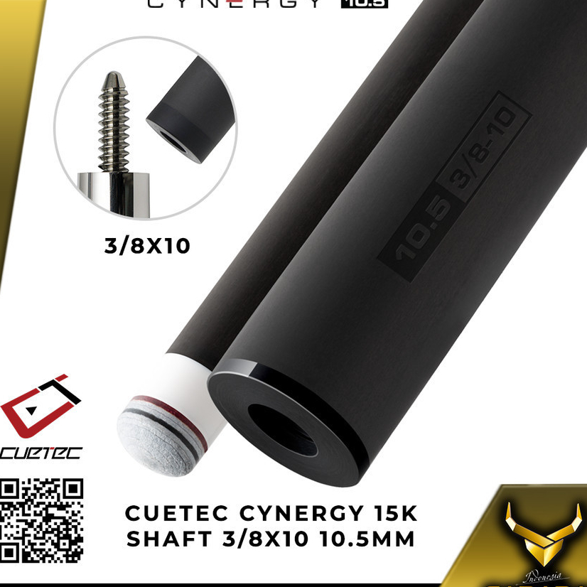 Cuetec Cynergy 15K shaft 10.5mm (3/8×10) fit with Musashi Cue