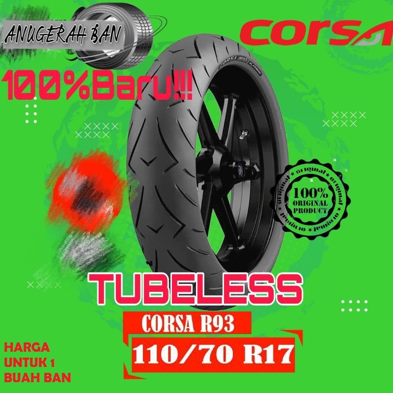 Ban Luar Corsa R93 Platinum  110 - 70 -17 ring 17 R93 - R 93 racing supermoto compound
