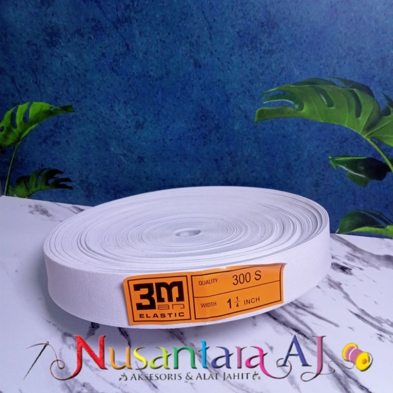 Elastis lebar 3cm, Karet Elastis 3m 1 1/4" per m