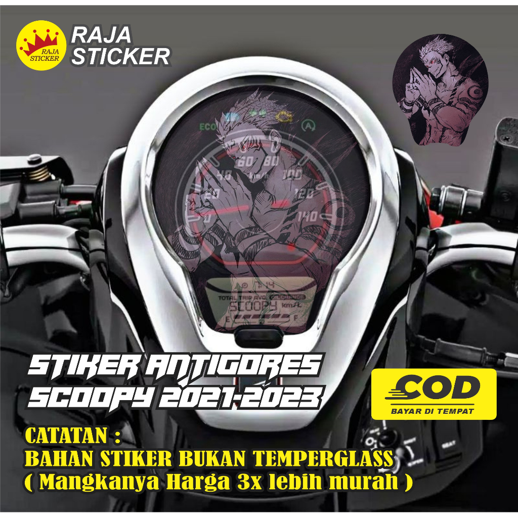 Stiker antigores anime speedometer scoopy new 2021-2023