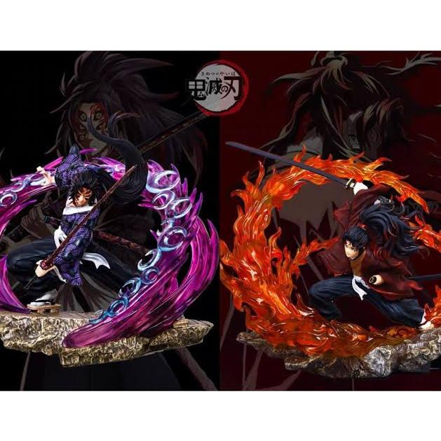 Anime Demon Slayer Figure Kokushibo Tsugikuni Yoriichi LED sepasang