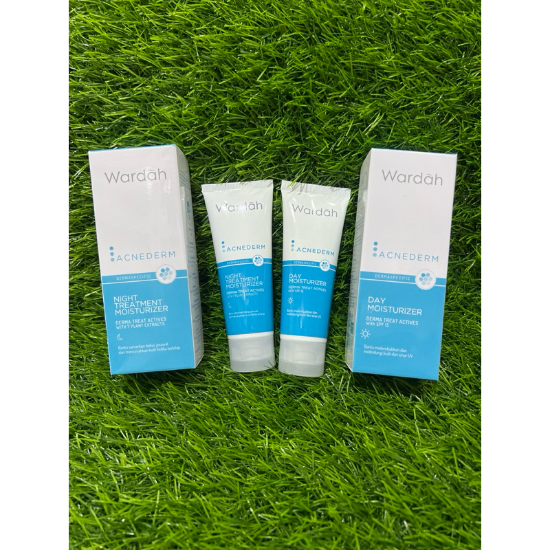 Wardah Acnederm Night Treatment Moisturizer || Wardah Acnederm Day Moisturizer