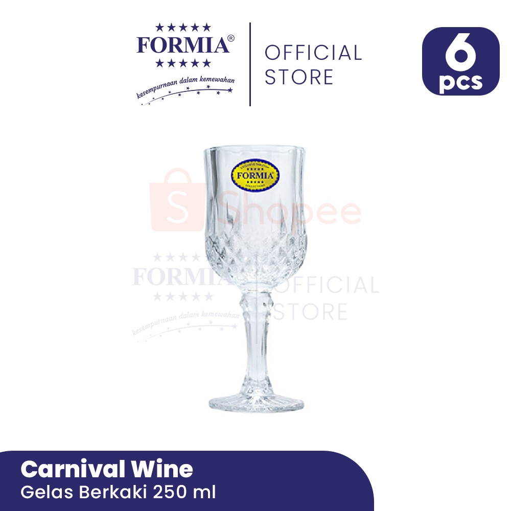 Formia Gelas Berkaki Carnival Wine 25 Cl / 6 pcs