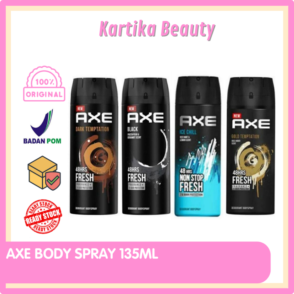AXE DEODORANT BODY SPRAY 135 ML DEODORAN SPRAY PARFUM COWOK PARFUM LAKI PARFUM PRIA PARFUM SEMPROT