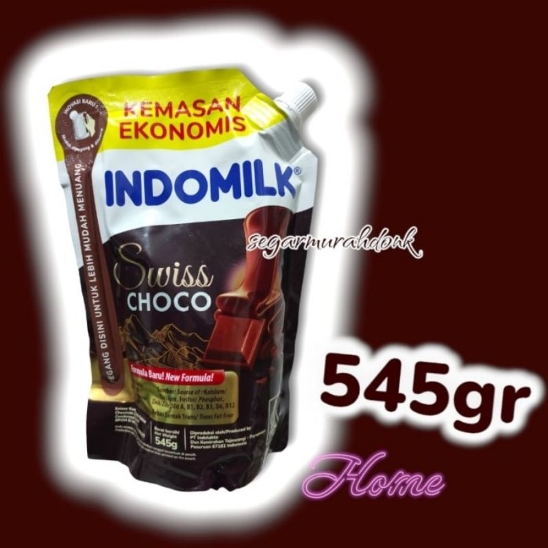 

Susu Indomilk Kental Manis Swiss Choco Pouch 545 gram Coklat