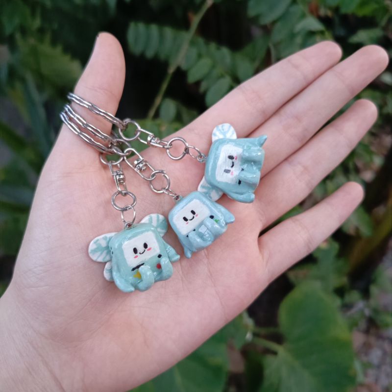 Keychain/Gantungan hp/Gantungan kunci/Phone strap/clay/Adventure time - BMO