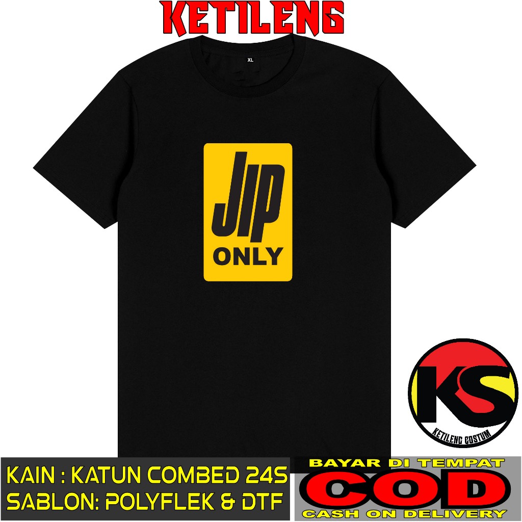 KAOS JIP ONLY D6 BAHAN COTTON COMBED 24S TEBAL BISA COD KAOS DISTRO KAOS KEREN