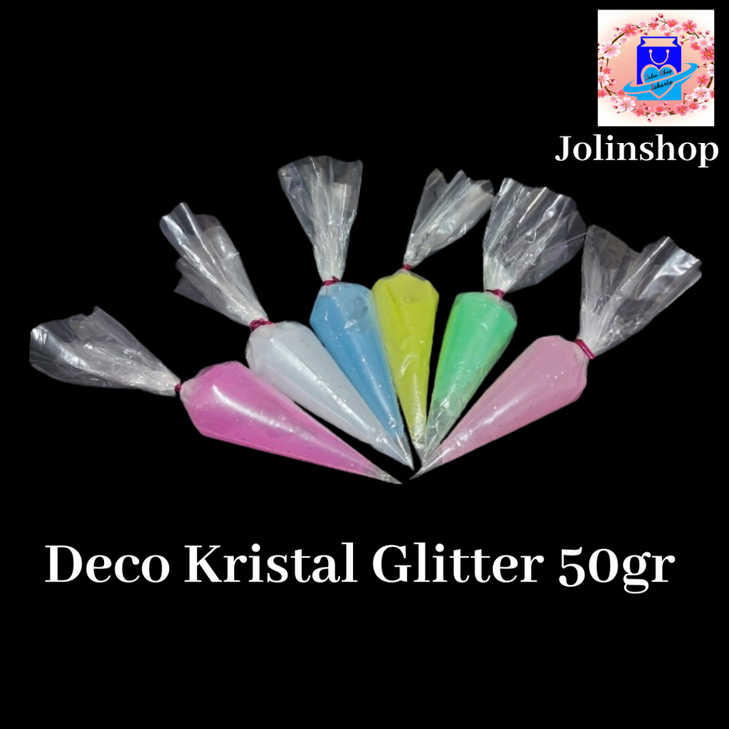 

(No Spuit) Deco Cream 50gr Crystal Glue Glitter Gel Bening DIY Hiasan Case HP Photo Card