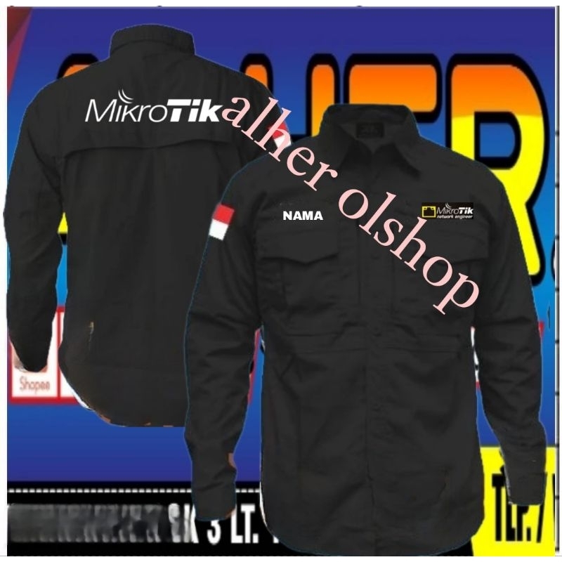 kemeja tactical mikrotik baju tactical mikrotik seragam tactical mikrotik kemeja mikrotik baju mikro