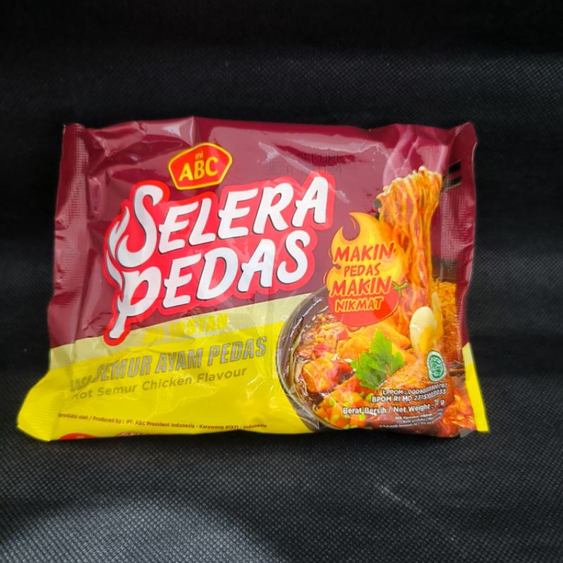 

mie abc selera pedas , mie goreng / ayan pedas