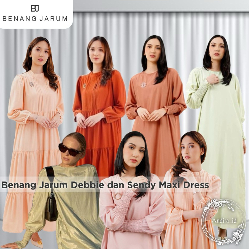 New Benang Jarum x Buttonscarves Cara Sendy Debbie Maxi Dress - Brick Peach
