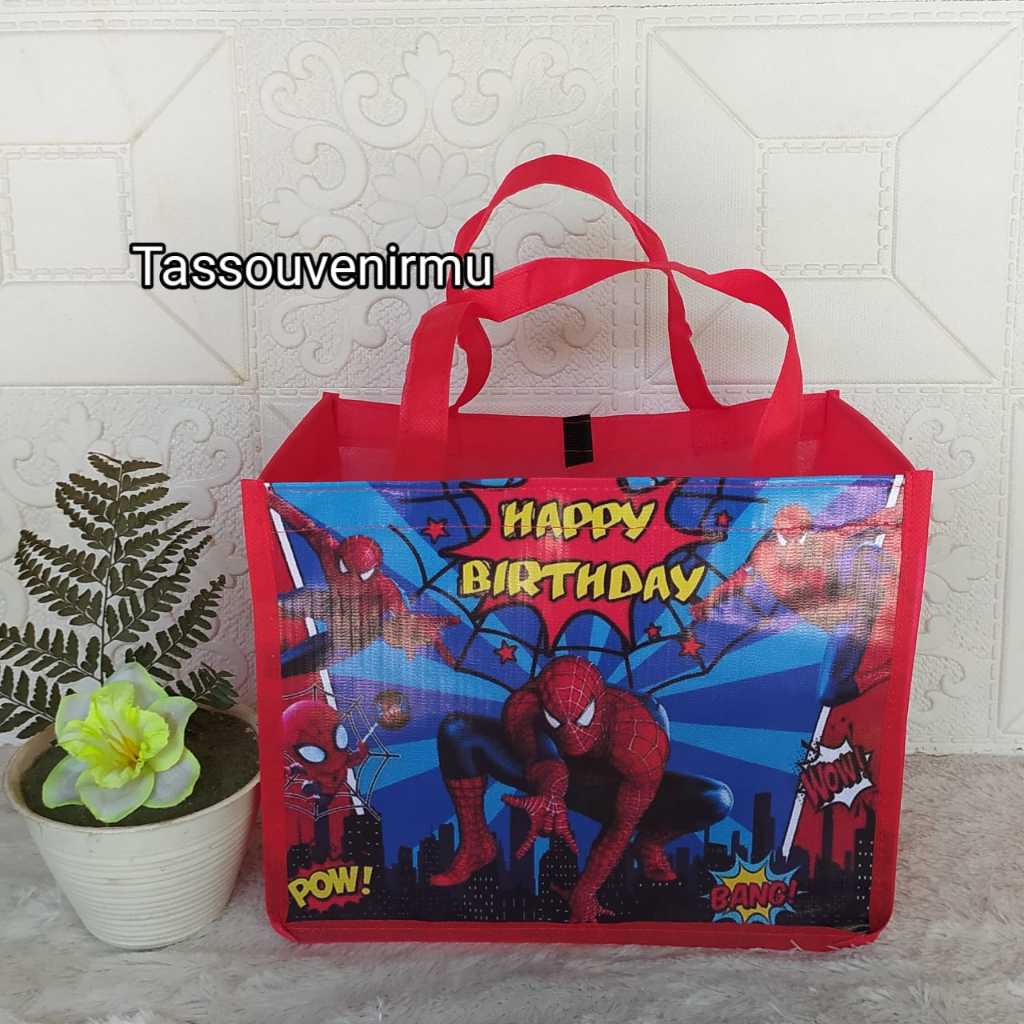 

Tas Ultah Ulang Tahun Anak Goodie bag Hampers souvenir Kado Bingkisan Snack karakter Kartun