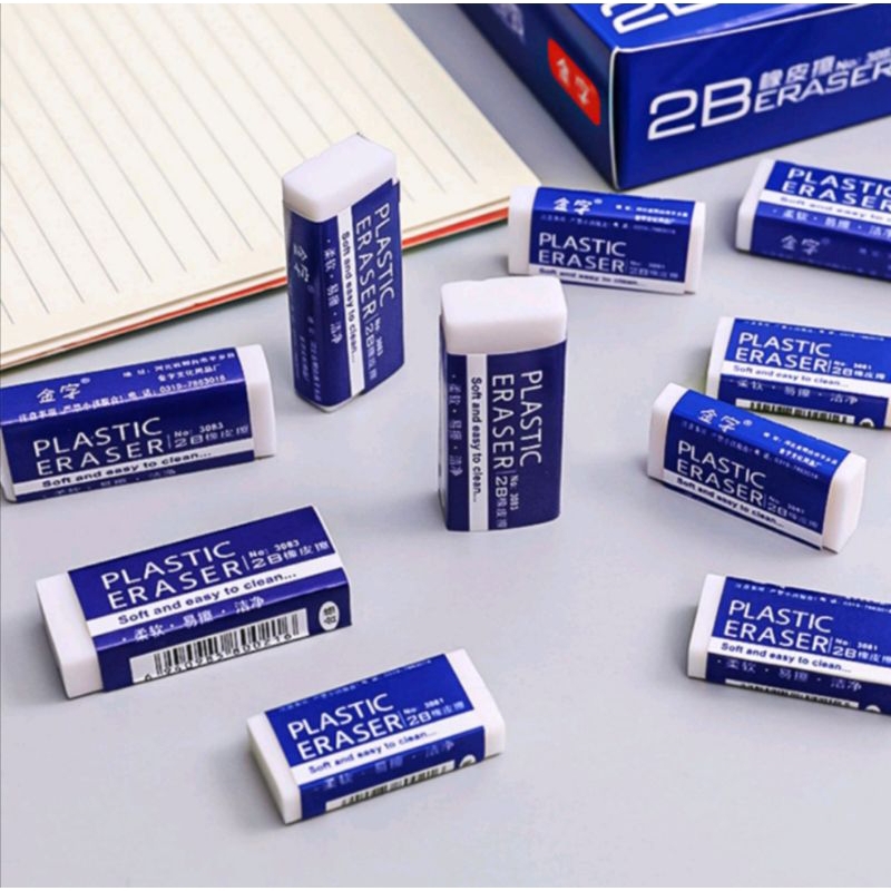 

TOKO_ATK168 - Eraser Penghapus Exam Putih 1 Pcs Bersih Tanpa Noda Stip Hapusan Pensil