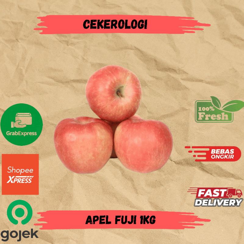 Buah Apel Fuji 1kg / Buah Apel Fuji / Apel Fuji / Apel Fuji Fresh Berkualitas / Apel / JABODETABEK /