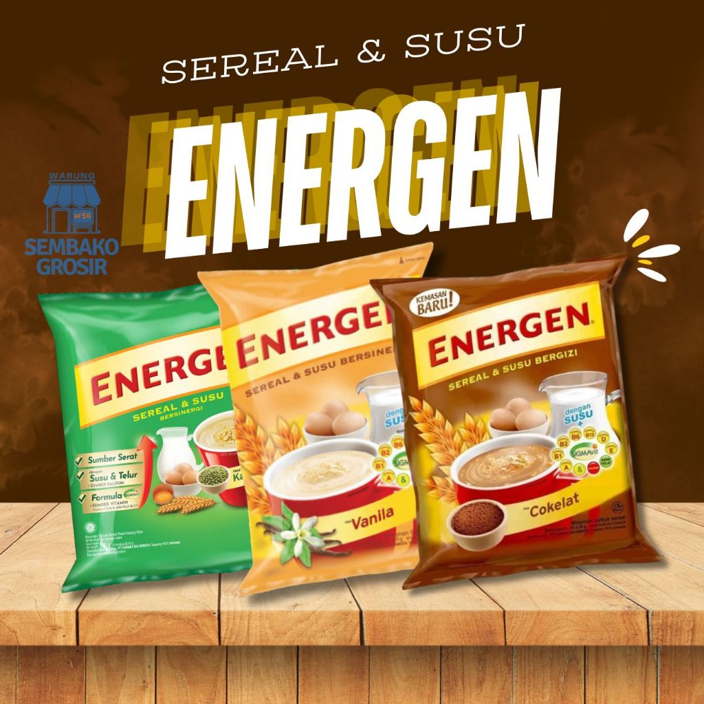 

ENERGEN COKLAT | ENERGEN VANILA | ENERGEN KACANG HIJAU