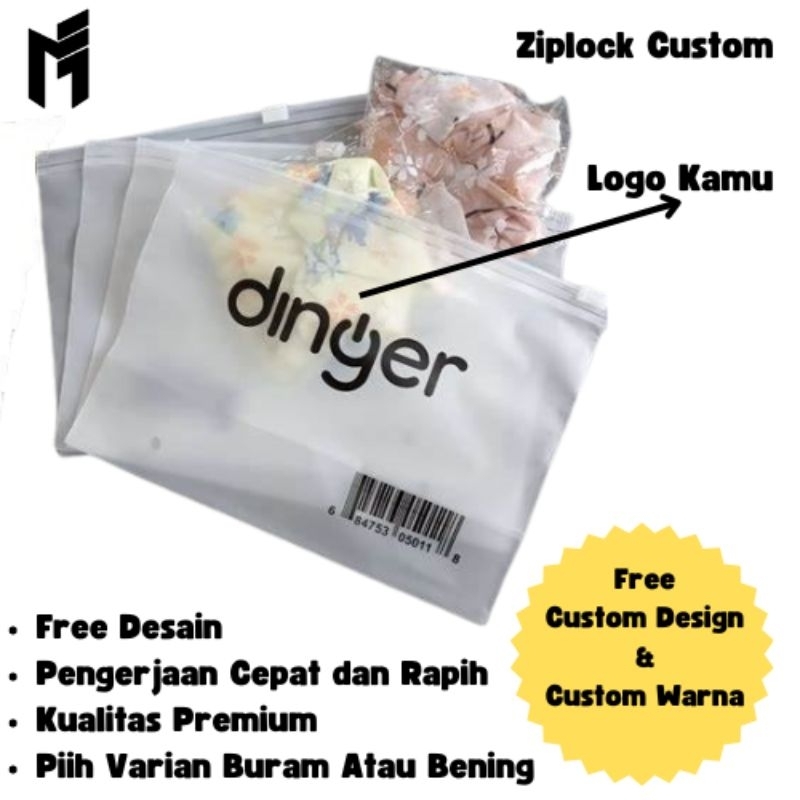 Zipper Bag Custom / Zipper Pouch Custom / Zipper Produk / Ziplock Custom / Free Desain Custom Ukuran