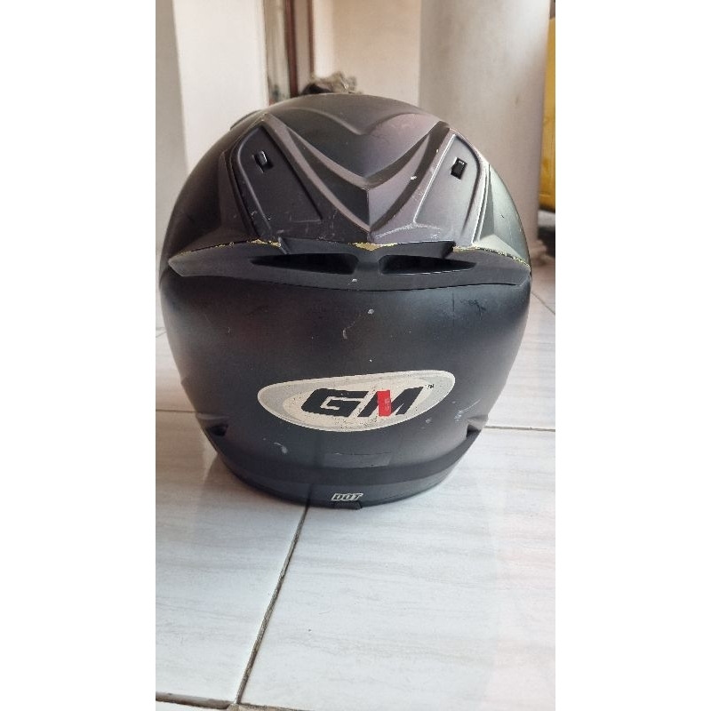 helm gm fullface second preloved hitam doff