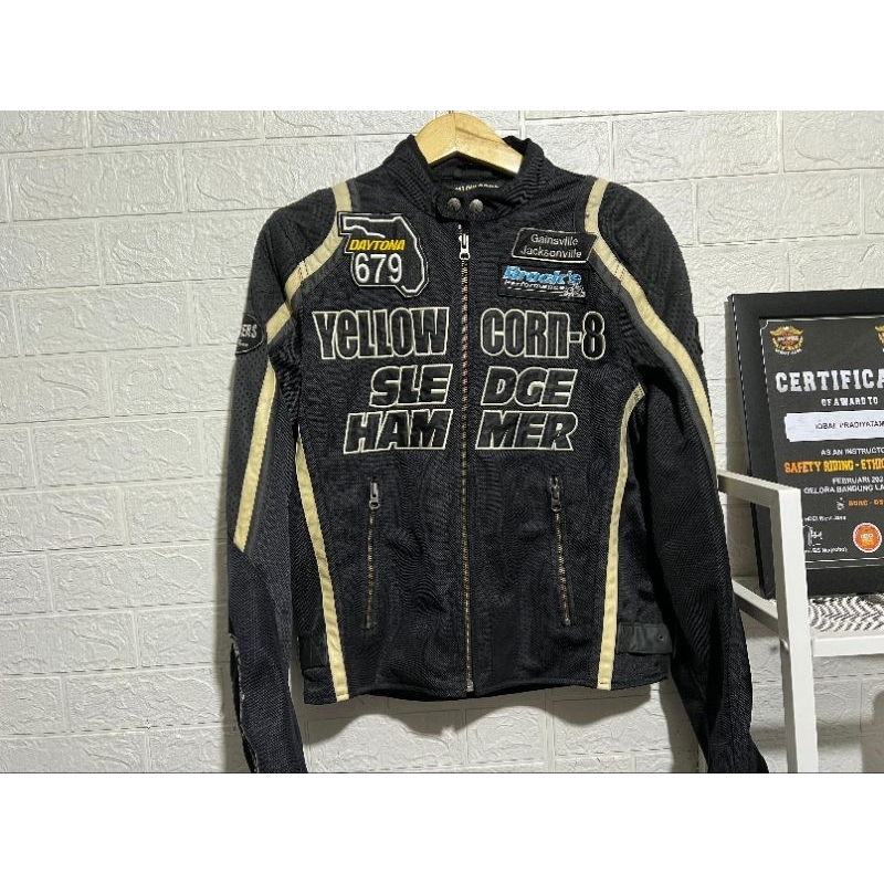 LAKU SOLD TERJUAL LAKU jaket yellow corn original include protector size L not rabbit and wheels sim