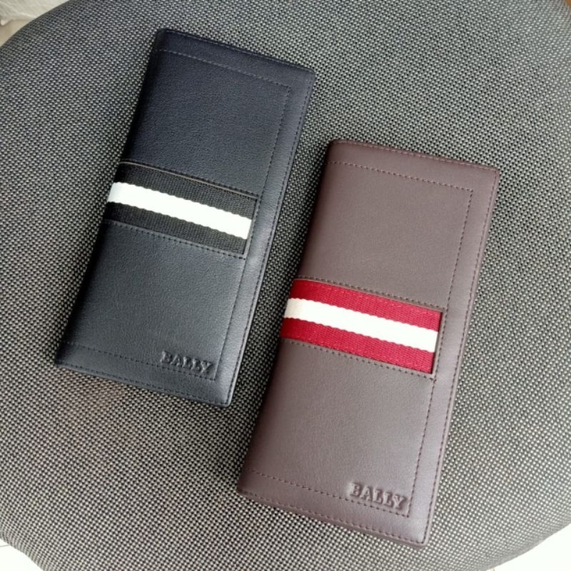 Dompet Panjang Bally Leather Dompet Lipat kulit import