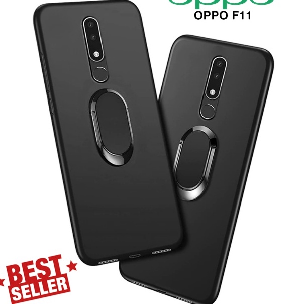 Mewah Case Oppo F11 F11 PRO RING Bracket Magnetic Slim Matte Macaron Softcase