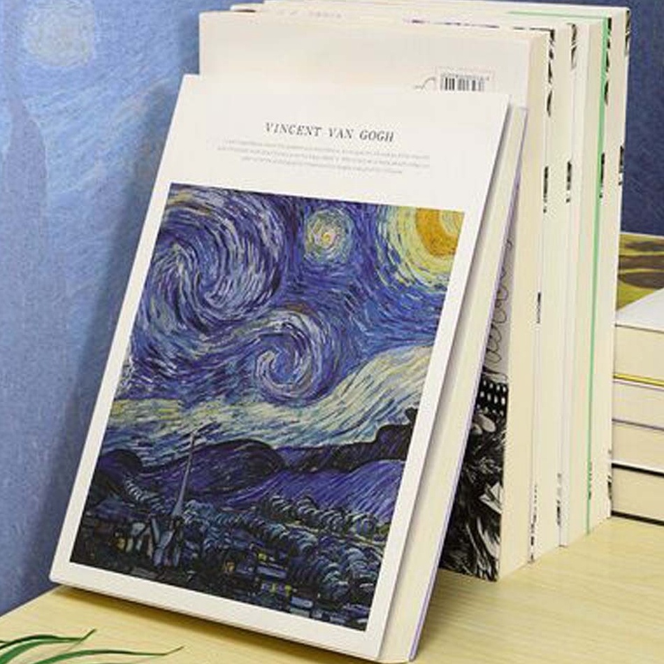 

A4A5 256pages Van Gogh Vintage Blank Sketchbook Thick White Paper ART O3V5