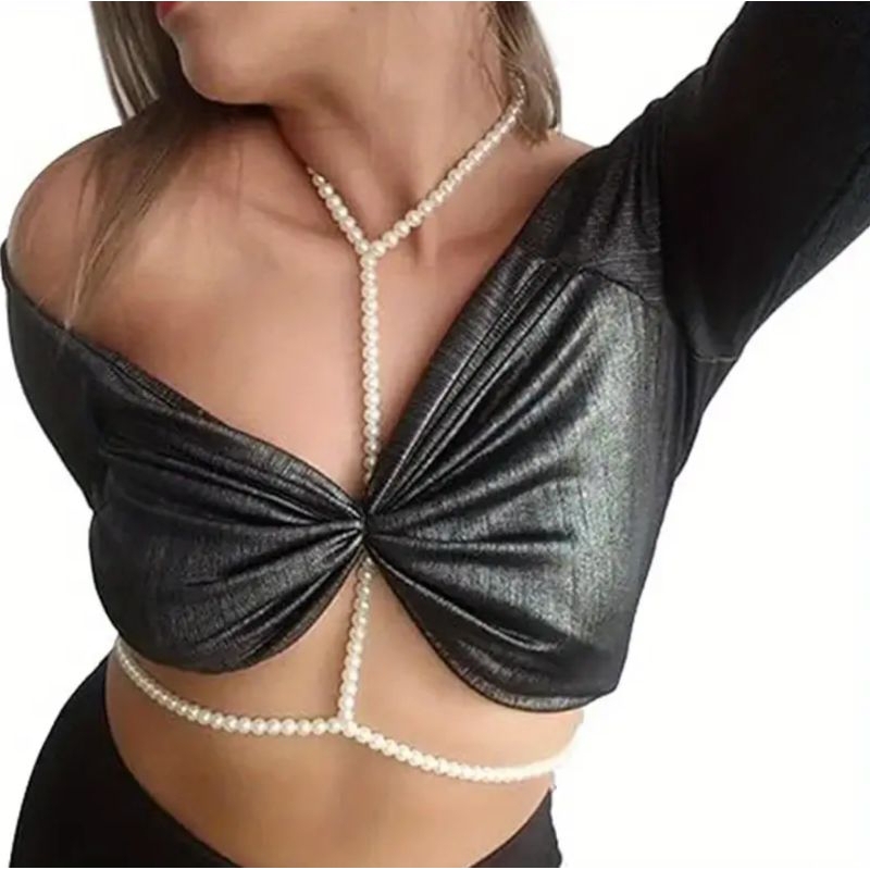 BUTIK FLA (CINTA) Body pearl Body chain accessories aksesoris mutiara belt pearl beads rantai mute a
