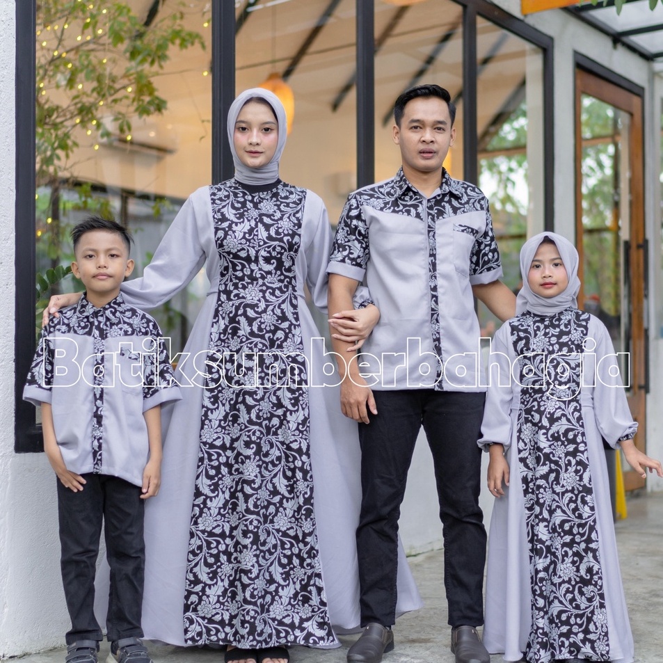 Siap Kirim Couple keluarga syari muslimah dress gamis couple baju couple pasangan gaun pesta muslima