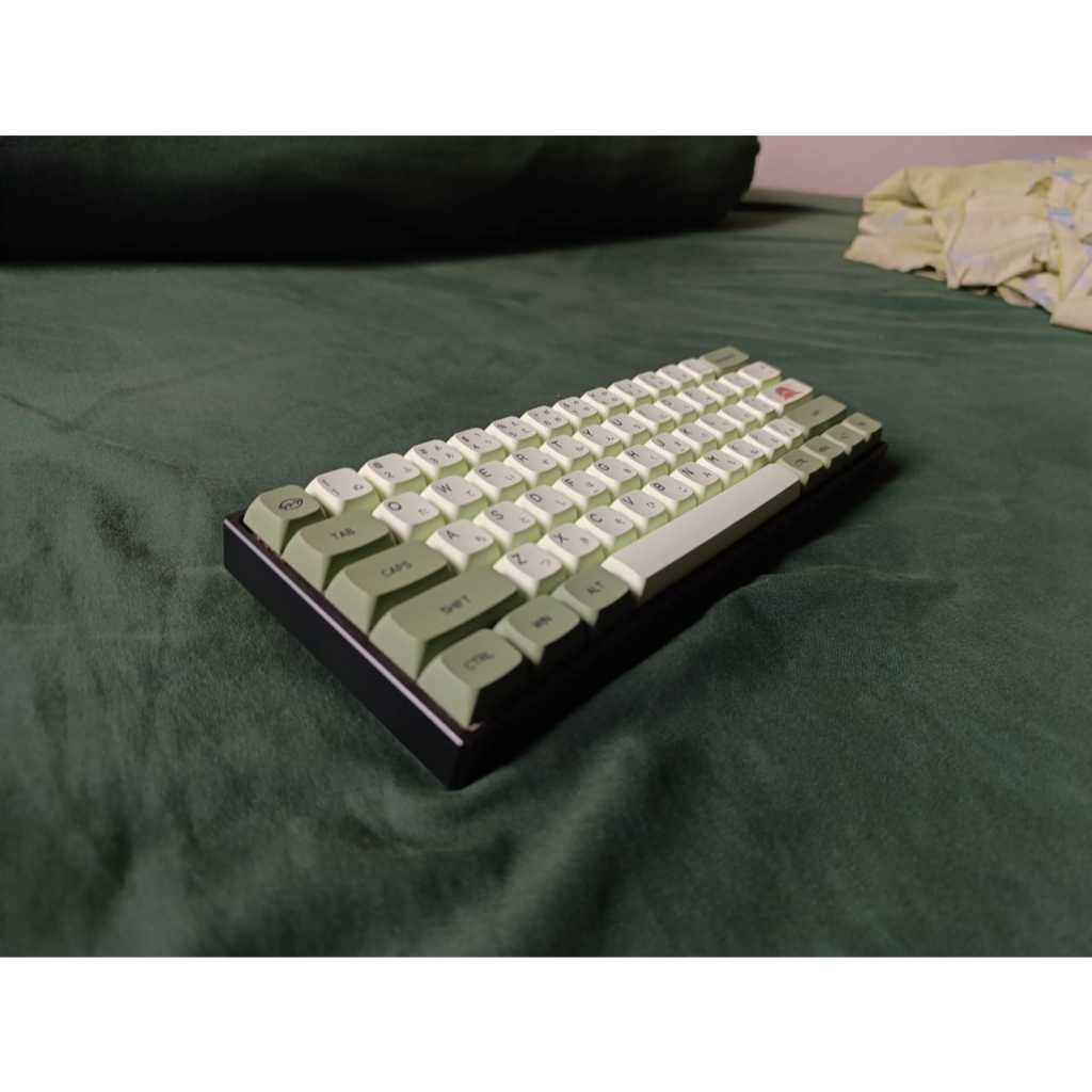 Vortexseries VX5 Pro Alumunium Case + Philikey Fei Yellow Switch + Japanroot Matcha XDA Profile Keyc